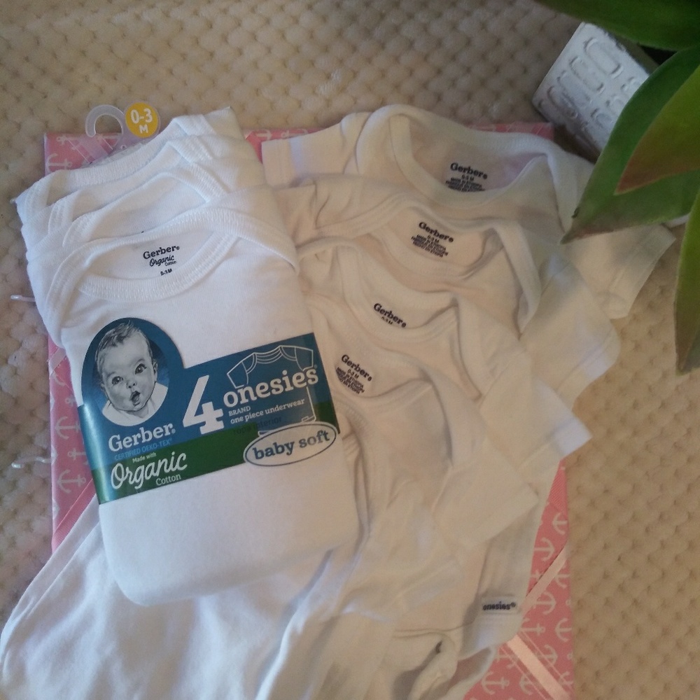 Gerber white onesies